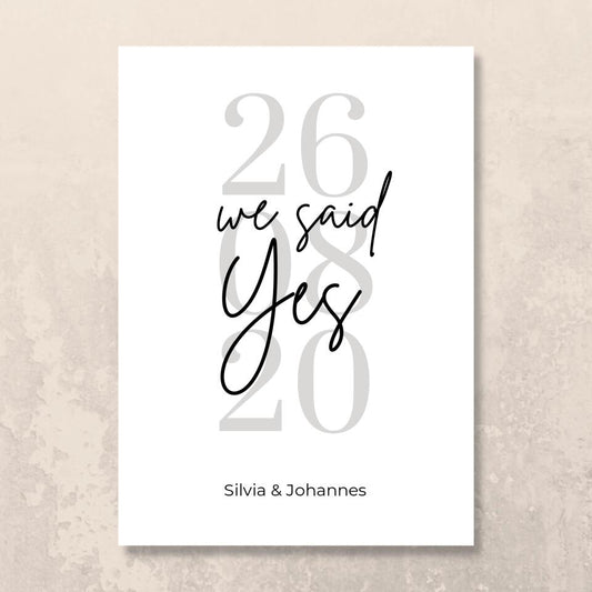 Poster "We said Yes"